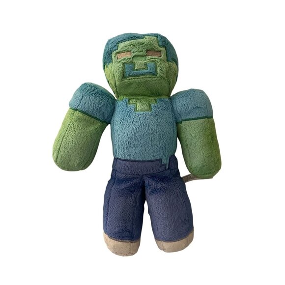 Minecraft Zombie Plush Toy Green & Blue Soft Stuffed Mojang - Picture 2 of 4